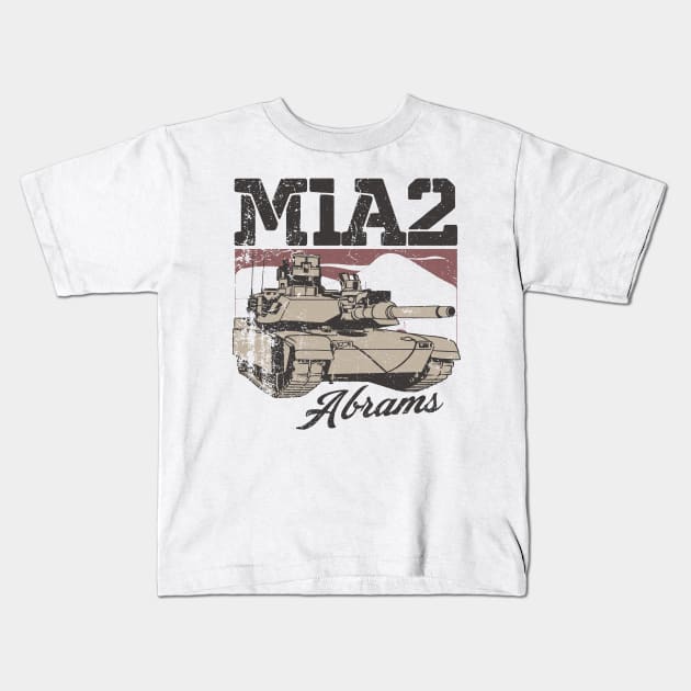 M1A2 Abrams - American Desert Storm Tank Kids T-Shirt by Distant War